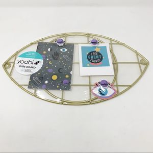 NEW Yoobi Gold Metal Wall Decor With Picture Clips